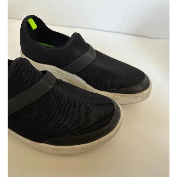 OOFOS OOmg Eezee Low Shoe Black Slip On Women's Size 11 Comfort Stretch Recovery - Picture 6 of 10